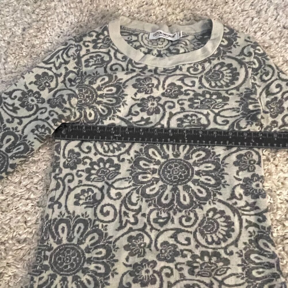 Cotton Emporium Floral Knit Sweater Made in USA Medium - Picture 3 of 6